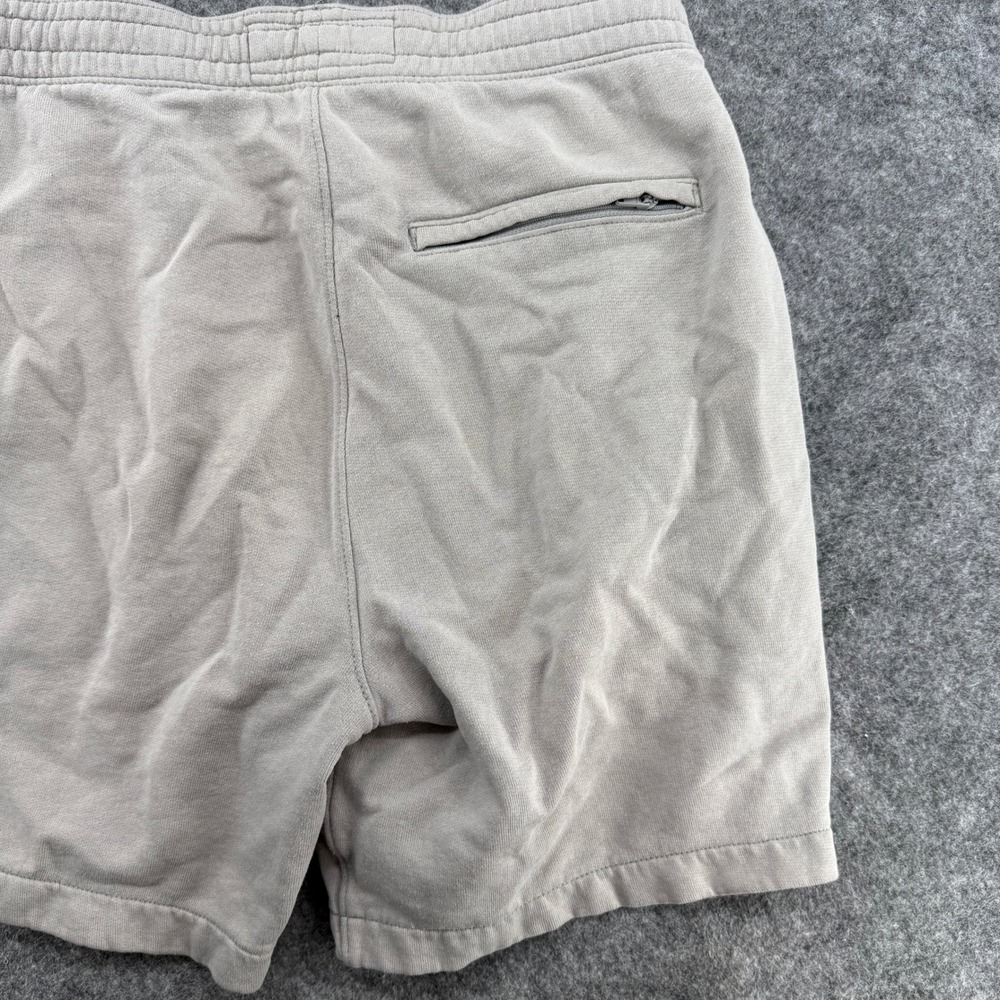 Abercrombie & Fitch Sweat Shorts Mens S Tan Embossed Logo Fleece Drawstring - Picture 9 of 16